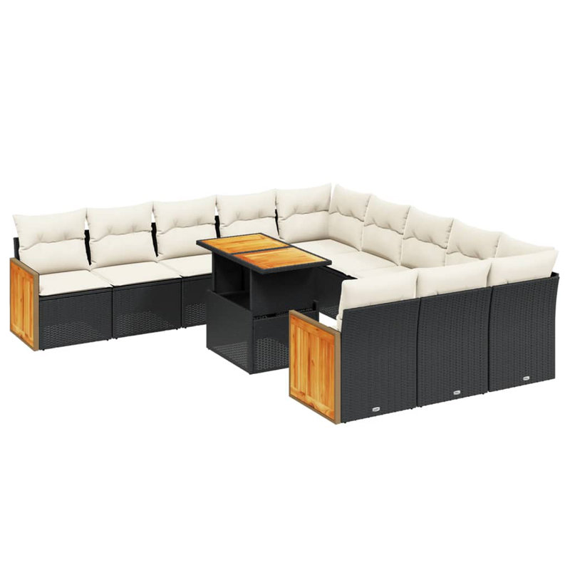 Ensemble de canapé de jardin en rotin PE Vidaxl