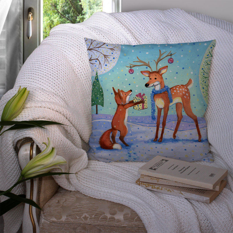  Coussin 14 "Christmas Christmas from the Fox, 14 po x 14 po