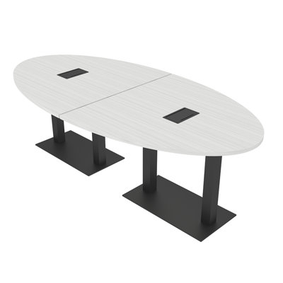 Table de conférence ovale avec alimentation et données