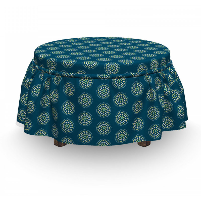 Moire cercles repose-pieds housse pour