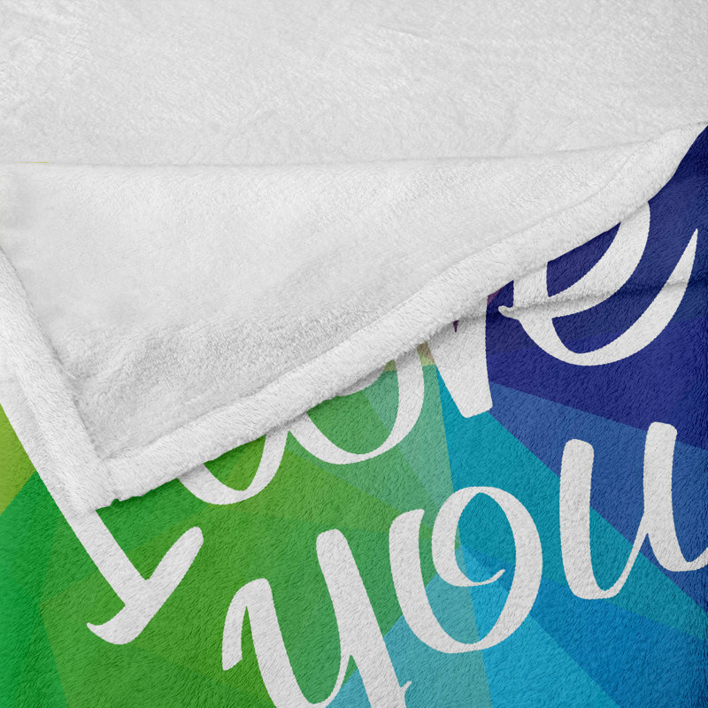 Ambesonne Pride Fleece Throw Blanket Round Frame Romance Multicolor, 60" W x 80" L
