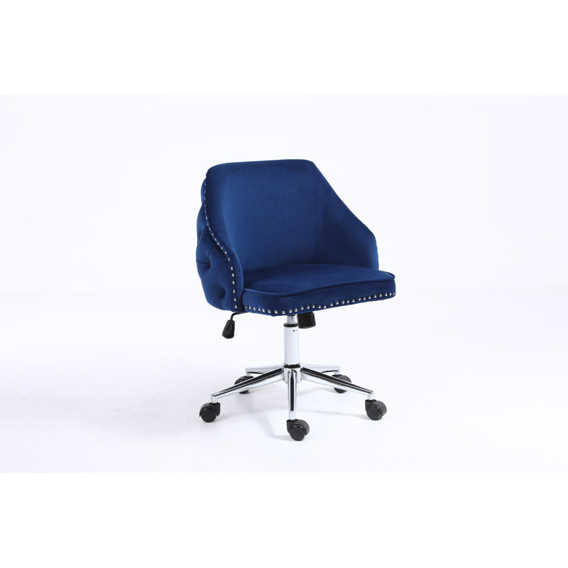 Velvet Task Chair, Blue