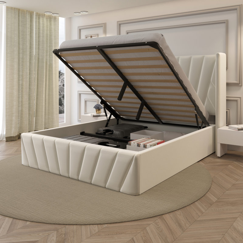 Dierra Upholstered Storage Bed with Hydraulic Lift