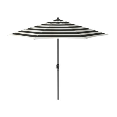 Parasol en fibre de verre 9 pi en aluminium noir 9 pi
