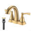 Robinet de lavabo pour salle de bain 2 poignées 4 pouces à 2 poignées avec bonde escamotable-121290990