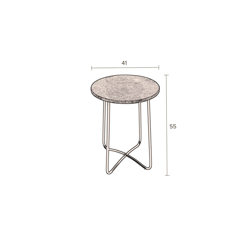 Emerald Marble End Table