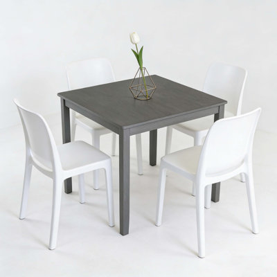 Wooden Dining Square Table, Kitchen Table for Small Space, 4 Person Dining Table, Gray
ONLY THE TABLE