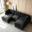 Canapé modulaire 96,5 po pour salon, canapé rembourré en chenille douce-1495852980