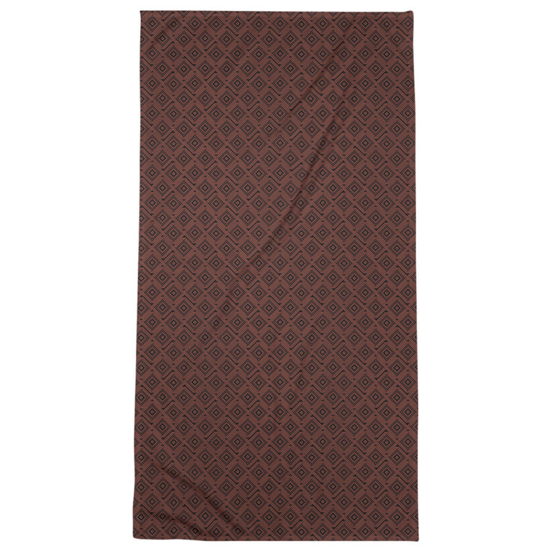 Katelyn Elizabeth Bath Towel, Black/Red