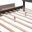 Lit plateforme tapissier avec 2 tiroirs et 1 lit gigogne simple TG, tissu de lin, grand-290962494