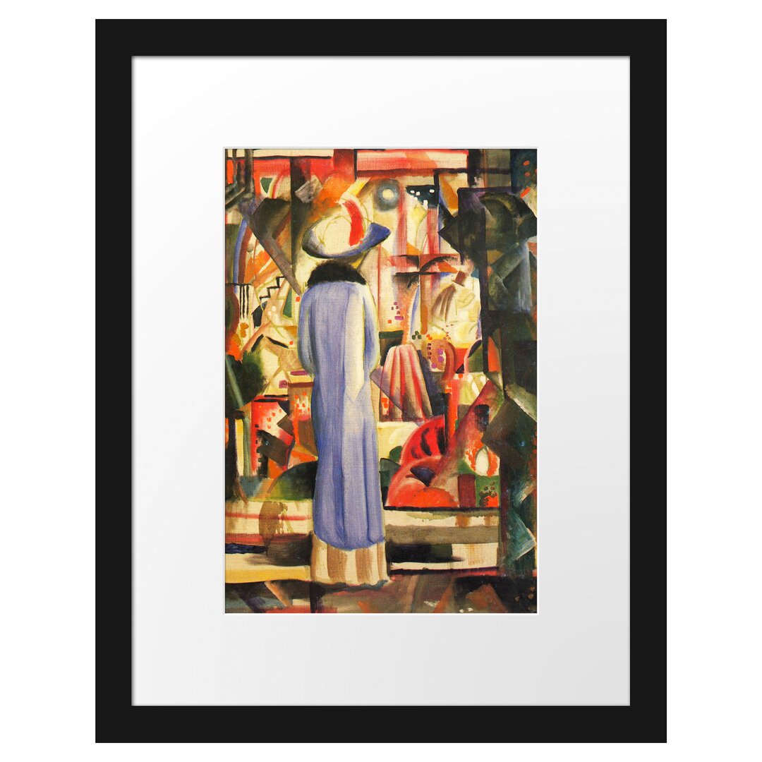 Gerahmtes Poster Large Bright Shop Window von August Macke