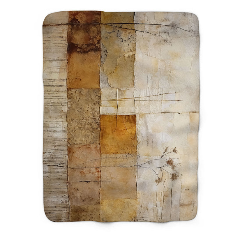 Jeté Radiant Patchwork - 1 pièce Sherpa Premium, L 50 po x L 60 po