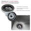 Évier de cuisine encastré, encastré, grille, crépine 33 po x 19 po x 11 po Transolor Studio-101228606
