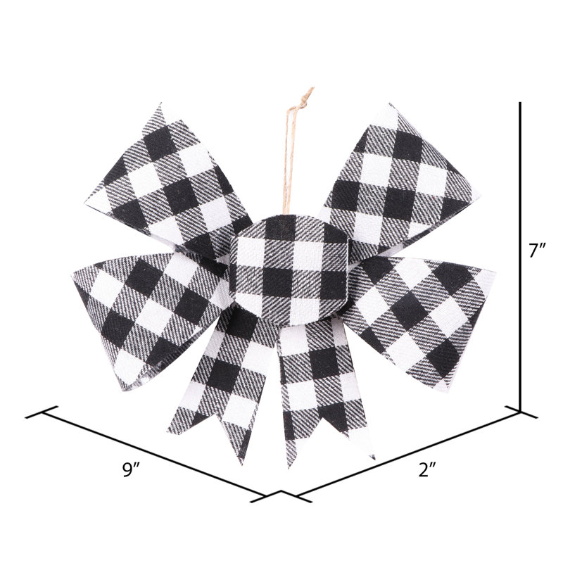 Ornement à motif écossais 7 "7", Noir