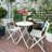 3 Piece Patio Bistro Set Of Foldable Round Table And Chairs-1251011176