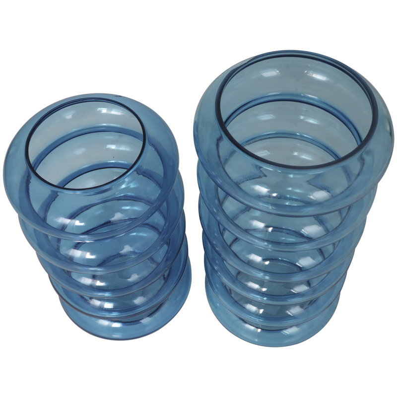 Glass Table Vase, Blue