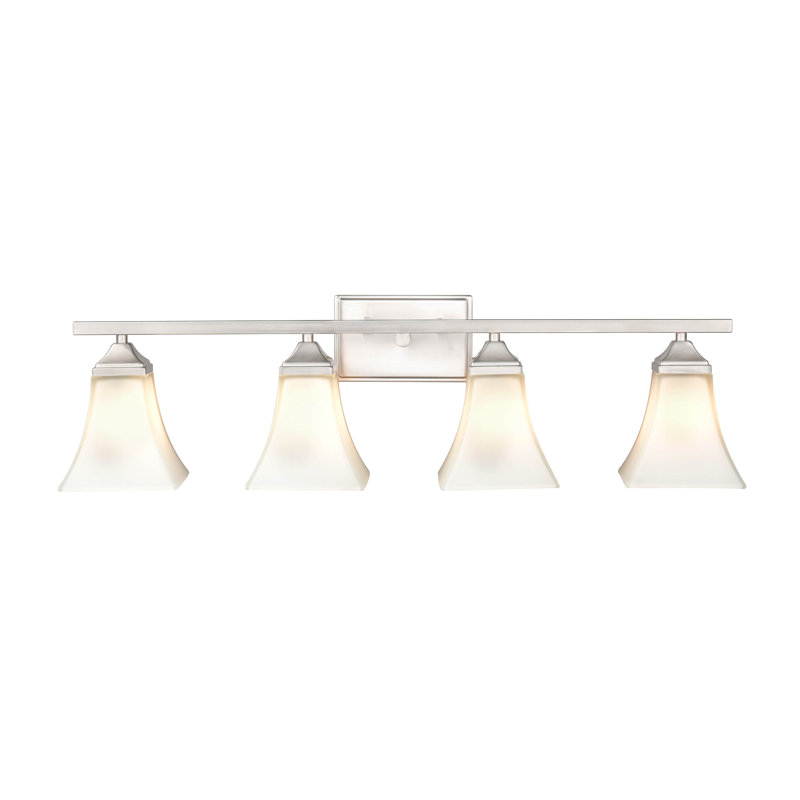 Luminaire à 4 lumières 31,5 po Fabia Luminaire pour meuble-lavabo en nickel brossé, Nickel bruni