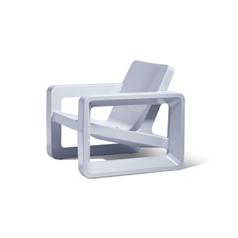 Deck Outdoor Lounge Chair, Concrete Gray