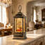 Fall Harvest Truck Snow Globe Lantern with Swirling Glitter & LED Light