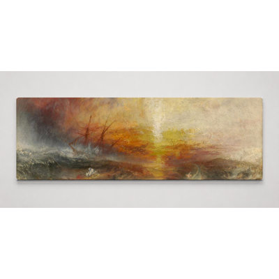 «The Slave Ship» (Esclaves jetant par-dessus bord des morts et mourants, Typhon qui arrive) (1840) - Art mural sur toile panoramique