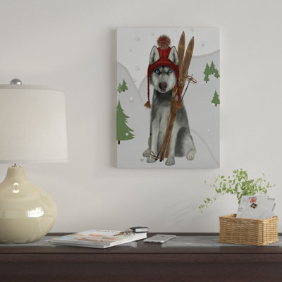 " Husky Skiing " by Fab Funky