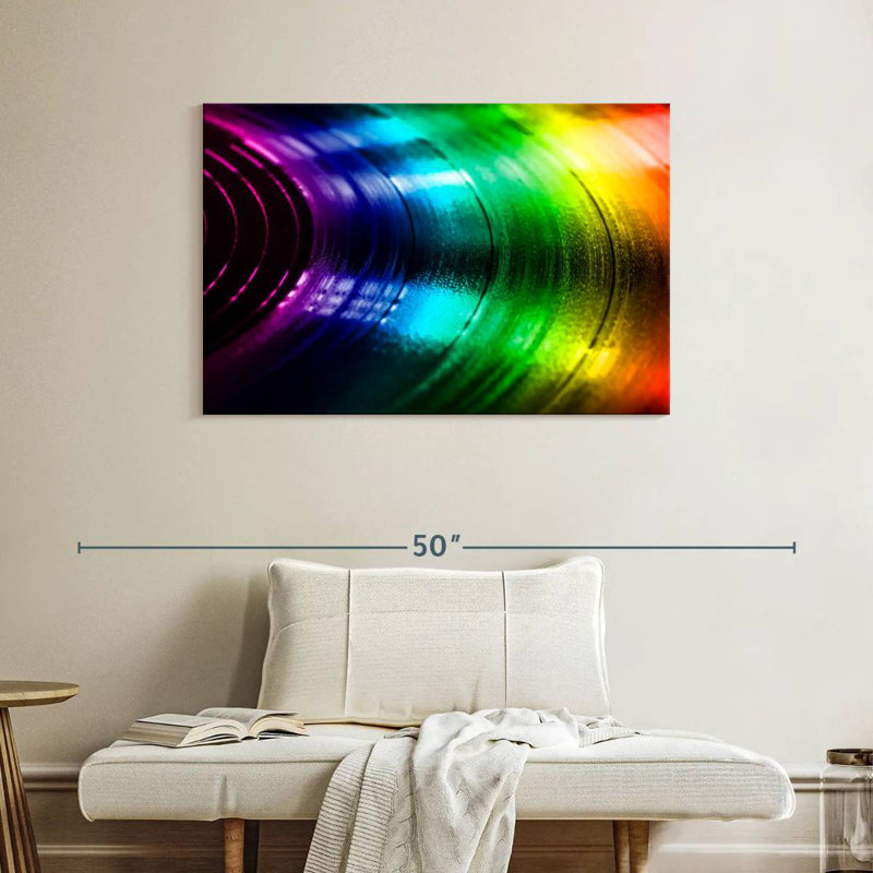 Abarca disque vinyle arc-en-ciel