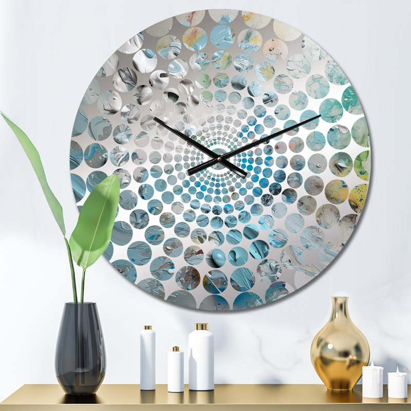 Yassen - Horloge murale peinture abstraite, Petit