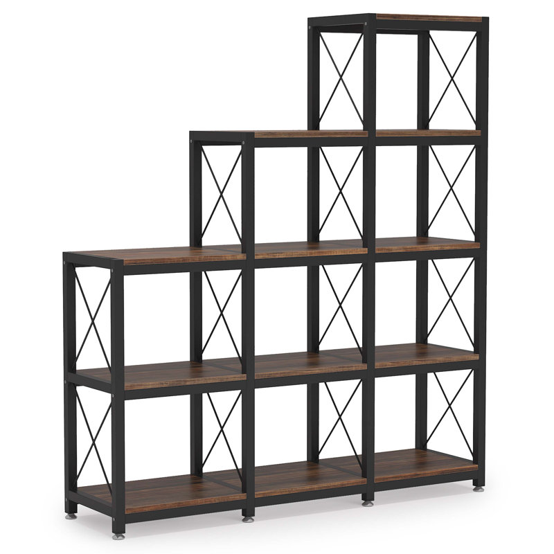 Bibliothèque étagère en L à 9 cubes
