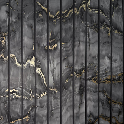 Marble Slat Panel Luxury Wallpaper