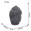 BUDDHA Head 42cm Grey Charcoal Effect
