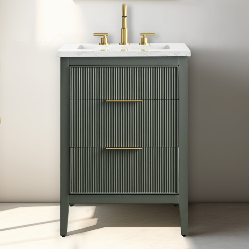 Emma 24" W Single Vanity, Vintage Green