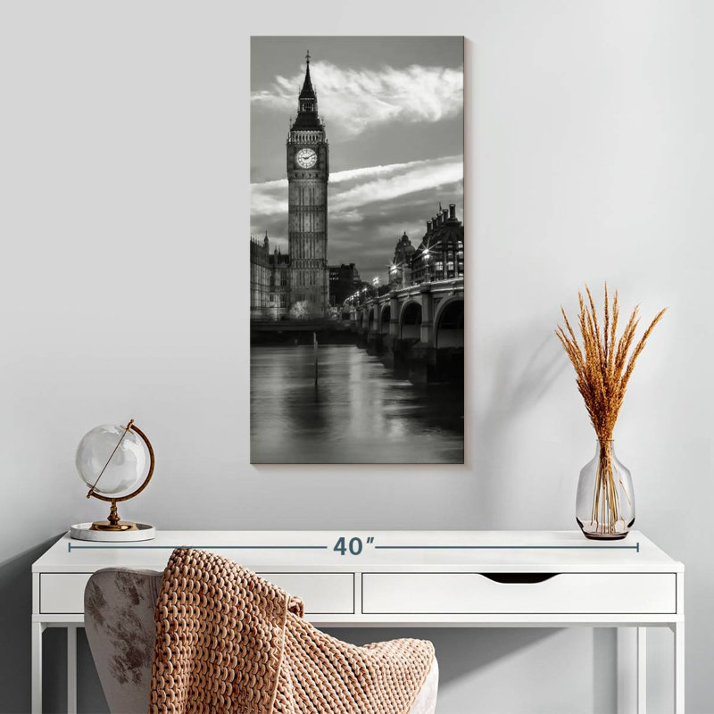 Soirée au pont de Westminster, H 30 po x l 15 po