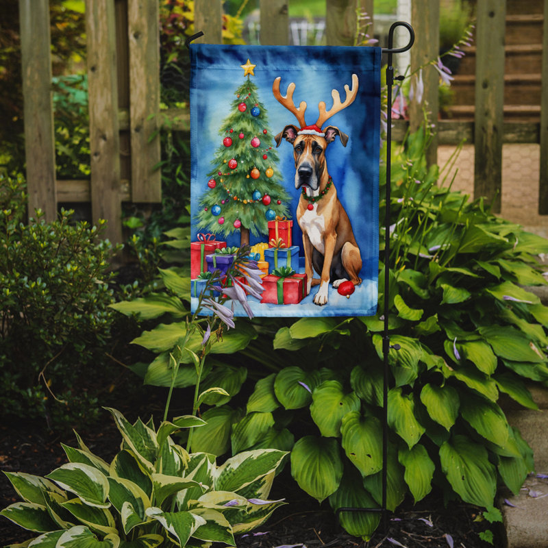 Drapeau de Noël renne de jardin, Grand danois