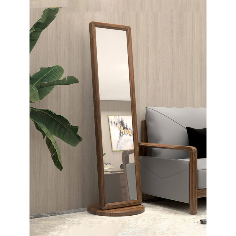Miroir rectangulaire moderne en noyer