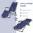 21 Camping Sun Chair - Beach Compatible, Navy, With Pillow & Pocket For Sunbathing And Relax