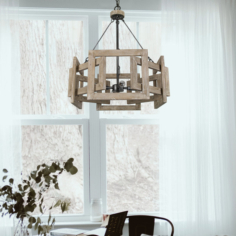 Evi 6 - Light Modern Rustic Candle Style Classic / Traditional Chandelier, Antique Gold