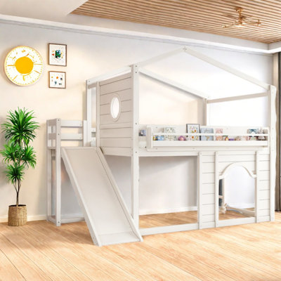 Lits multifonctionnels avec rangement, loft double en bois aggloméré pour la maison