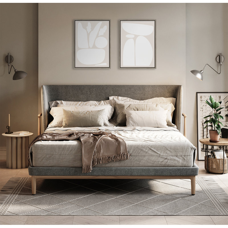 «Zen Botanical Rock Neutral and Balancing Zen Rocks Neutral» par The Creative Bunch Studio, ensemble d'art mural sur toile encadrée