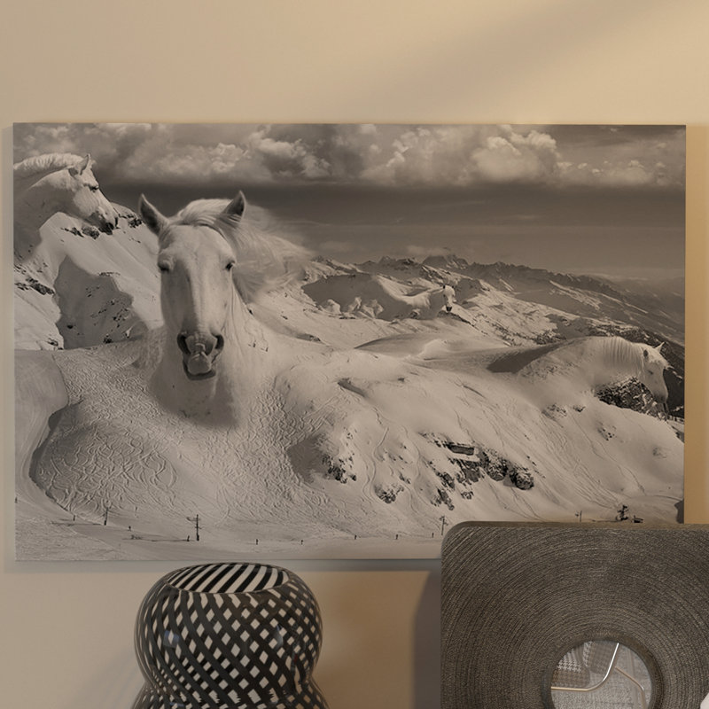 «Icy Studs», impression sur toile tendue encadrée, H 26 po x l 40 po x P 1,5 po, Pas de tapis, Toile tendue