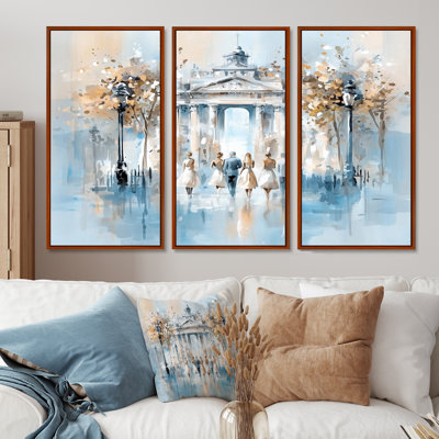 Watercolor Dublin Castle In 1950S II - Dublin Wall Art Print Set