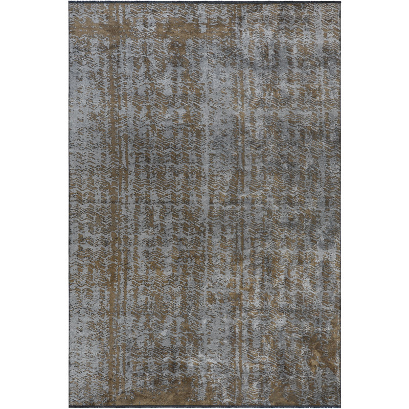 Tapis gris / brun Rapture Siver, Rectangle 7 pi 10 po x 11 pi 2 po
