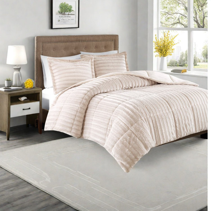 Luxurious Faux Fur Bedding Sets, Polyester Elegance For Home Comfort