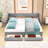 Twin XL Upholstered Daybed with 2 Drawers-832310835