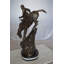 Mountain Man Bronze Statue by Remington Replica, Livilla Elegant Metal Art Sculpture, 11"Lx11"Wx32"H