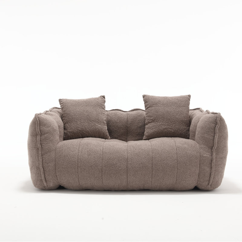  Causeuse capitonnée Bean Bag, Polyester brun