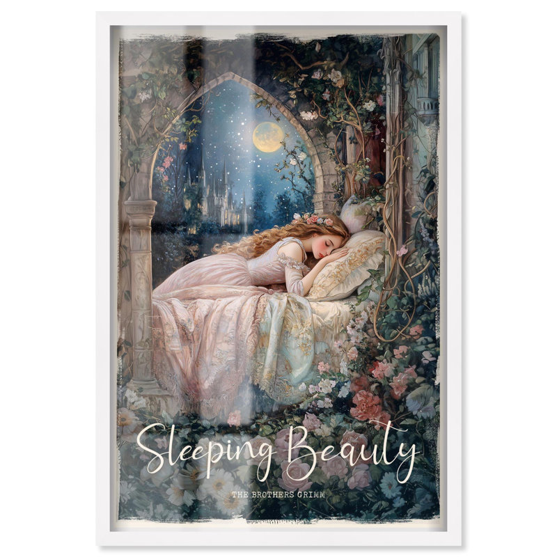 «Classic Sleeping Beauty», livre classique par Art Remedy, H 25 po x l 17 po, Blanc