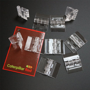 Transparent Clear Plastic Acrylic 25mm Continuous Piano Hinge Hinges (Set of 10)