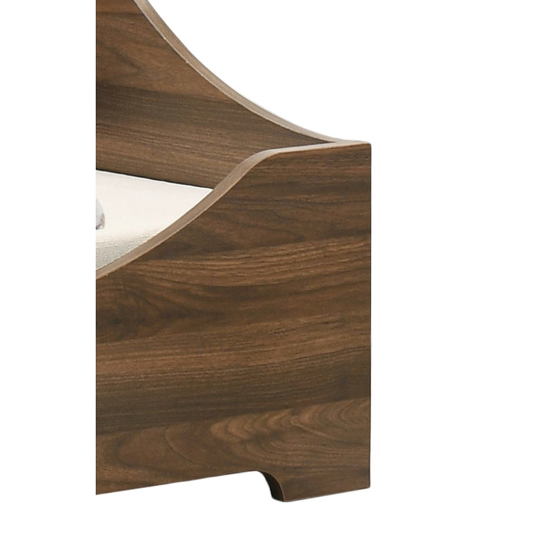 Lit pour animal de 36 po de largeur, bois d'aulne brun, housse confortable et amovible, coussin de 22 lb maximum avec design moderne, limite de poids