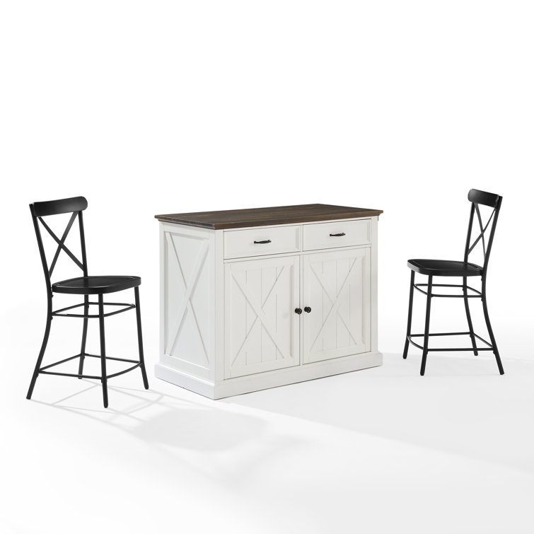Cordova Wood Kitchen Island Set