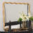 Baxton Studio Cassara Gold Scalloped Rectangular Wall Mirror - Stylish Curved Edge Decorative Wall Accent For Living Room, Bedroom, Or Entryway